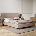 Кровать Perrino Моника 5.0 (Triniti grey, 160х200, с декором, ножки 15 см Металлические, решетка Стандарт, без ящика)