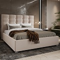 Кровать Perrino Корсика (Wool beige, 140х200, ножки 5 см, решетка Стандарт, без ящика)