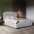 Кровать Perrino Венетто 3.0 (Triniti grey, 200х200, ножки 5 см хром, решетка Стандарт, без ящика)
